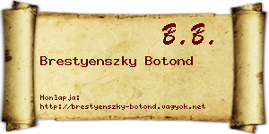 Brestyenszky Botond névjegykártya